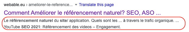 one page seo - meta description - Comment augmenter le traffic organique?
